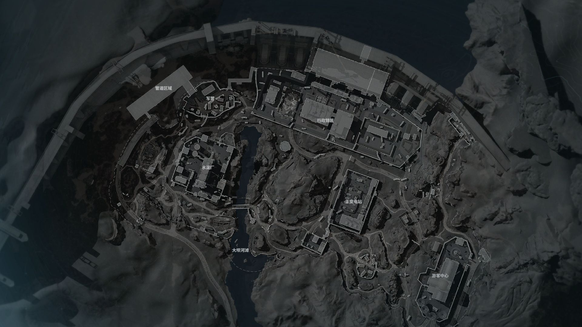 零号大坝地图底图